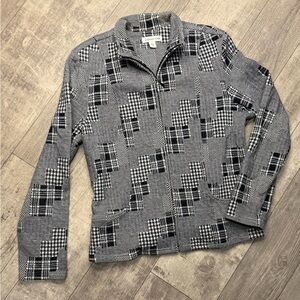 Coldwater Creek Black and White Patterned Jacket